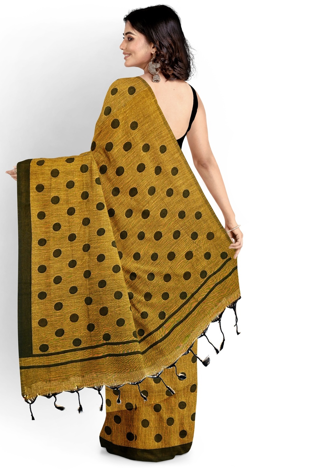Brown Pure Cotton Tip Hand Loom Saree (1303)